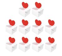 10Pcs Heart Gift Packaging Box Folding Paper Party Treat Holder Candy Chocolate for Valentines Day Wedding Birthday Party Gift
