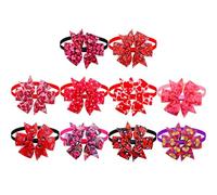 10PCS Heart Pet Color Bowtie Butterfly Pattern Bowtie Fashion Christmas Bowtie Pet Fashion Accessories
