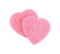 10Pcs Heart Shape Compressed Sponge Powder Puff, Facial Sponges, Washing Cleansing Sponge Makeup Remover Tool ?