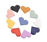 10Pcs Heart Shape Corner Bookmarks for Journal Planner PU Leather Corner Page Books Markers for Book Lover Reading Aid Elegant Heart Bookmarks PU