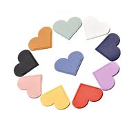 10Pcs Heart Shape Leather Corner Page Book Slip Resistant PU Bookmarks Books Corner Protectors for Book Lover Elegant Heart Bookmarks PU