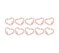 10Pcs Heart Shaped Buckles Screw Lock Carabiners Hook Keychain Clip For Key Handbag Strap Keyring Fasteners Hiking Gear Heart Carabiner Set With Screw Lock