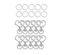 10pcs Heart-Shaped Rotary Lobster Clasp with Rings for Keychain Jewelry Supplies Zincs Alloy Keyring Accessories Gift Decoration Accessories