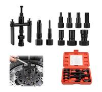 10PCS Heavy Duty Blind Hole Bearing Puller with Slide Hammer, 8-25mm Pilot Bearing Remover for Motorcycle Wheel Hubs Black