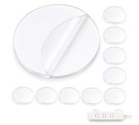 10PCS Heavy Duty Double Sided Sticky Pads, Clear Round Precut Self Adhesive Mounting Pads, 50mm Acrylic Gel Sticky Circles for Home, Office & Craft Use