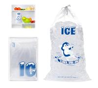10PCS Heavy Duty Ice Bags with Drawstring,Clear Plastic Ice Bag Can Withstand 10 Pounds,Ice Cube Bags Reusable & Freezer Safe,Empty Ice Cube Tray Storage Ba/gs for Ice Machine,Ice B/ags for Ice Cubes