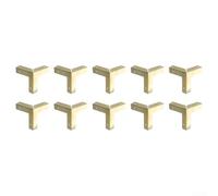 10pcs Heavy Duty Iron Corner Guards 46x32mm Screw(Yellow)