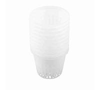 10pcs Heavy Duty Mesh Pot Net Cup Basket Hydroponic Plant Grow Clone Gardening (White)