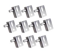 10pcs Heavy Duty Metal Pivot Hinge, Simple Silver Door Hardware | Easy Removal Design, Minimalist Finish, Supports Smooth Swinging, Suitable for Closets, Interior Remodelling and Fitting