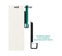 10pcs Heavy Duty Mirror Hanging Kit, Heavy Mirror Mounting Hardware Mirror Clips for Wall Mounting, Double Hole Black