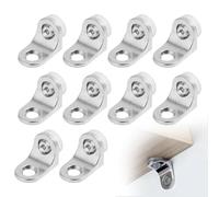 10Pcs Heavy Duty Shelves Corner Brace, Stainless Steel Right Corner Bracket 90 Degree L Shape Angle Brackets Metal Closet Shelf Supports Fastener Joints Support Bracket with Hole for Bookcase Cabinets