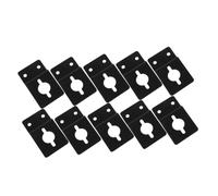 10pcs Heavy Duty Speaker Wall Mount Bracket with Pre Drilled Holes | Iron Construction, Black Low Profile Finish, Robust Back Hooks, for Home Theaters and Retail Spaces