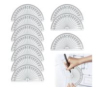 10PCS Helix Protractor 180 Degrees Protractor Set 4 Inches Protractor Set Clear Maths Protractor Pack for Math Protractor Rulers Sets Large Protractor for Painting and Measuring Homework