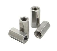 10pcs Hex Nut Bolt M2.5 304 Stainless Steel Hex Standoff Spacer Long Rod Coupling Hollow Bolt(8mm)