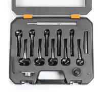 10PCS Hex Shank Adjustable Forstner Drill Bit Set, 15mm-35mm Carbide Tipped Hole Saw Milling Cutter Hole Opener, Woodworking Hinge Cutter Tools for Wood Plywood Hard Wood MDF