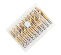 10pcs Hex Shank Screw Tap Drill Bit Set, Coated HSS Tapping Tool with Spiral Flute for Metal Wood, M3 - M10 Metric Thread Tap for Power Drill (M10-8.5 (6 square handle coating))