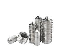 10pcs Hex Socket Set Screws M2 M3 M4 M5 M6 M8 M10 M12 304 Stainless Steel Tapered End Grub Bolt Cone Point Grub Screw