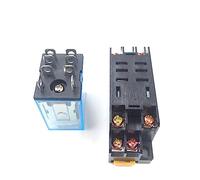 10Pcs HH62P HHC68A-2Z Electronic Micro Mini Electromagnetic Relay 10A 8PIN Coil DPDT with Socket Base DC12V 24V AC110 220V(DC 12V)