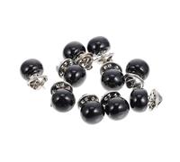 10pcs Hidden Buttons No Sew Buttons Black Pp Metal Snap Fasteners