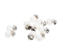10pcs Hidden Buttons White Pp Metal Snap Buttons for Clothing