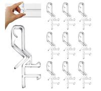 10Pcs Hidden Channel Valance Blinds Clips, 1-7/8inch Curtain Retainer Holder Clips, Clear for Faux for Horizontal Wood Blinds Mini Blinds Retainer Holder for The Valance with a Groove in The Back