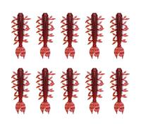 10pcs High Buoyancy Shrimp Soft Baits with Curved Tail Realistic Detailing for Freshwater Saltwater Shrimp Lures for Anglers
