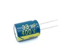 10pcs high frequency low impedance 400V 33UF aluminum electrolytic capacitor size 13 * 17