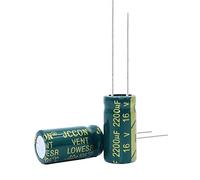 10pcs High Frequency Low Resistance Aluminum electrolytic Capacitor 16v2200UF 2200uf16v Volume: 10x20 Control circuit