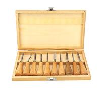 10Pcs High Hardness Wood Handle Carving Chisel Kit Set Woodworking Hand Tool Professional Design Easy Carry Compact Suitable Ergonomic Practical Woodworking Engraving
