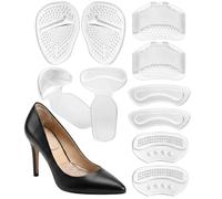 10Pcs High Heel Cushion Pads, Transparent Silicone Heel Grips Liner Metatarsal Pads, Self Adhesive Comfort Gel Insoles for Women Shoes Foot Pain Relief Improve Shoe Fit