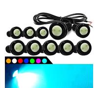 10pcs High Power 9W 18mm Eagle Eye LED Light DRL Fog Light Motorcycle Light Daytime Running Lights DRL Tail Backup Light Car Motor Clearance Marker Lights(Ice blue)