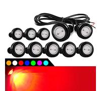 10pcs High Power 9W 23mm Eagle Eye LED Light DRL Fog Light Motorcycle Light Daytime Running Lights DRL Tail Backup Light Car Motor Clearance Marker Lights(Red)