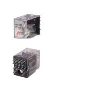10PCS High Power Miniature Electromagnetic Relays with Socket Base,AC 220V/DC 12V 24V(12V,HH54P ACx10)
