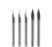 10pcs High Precision Carbide V Groove Router Bits Set - 3.175mm Shank for CNC Engraving and Machining(3.175-45DEG-0.3mm)