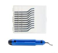 10Pcs High-Speed Steel Rotary Deburring Tool Kit With A Handle, Fit For Wood, Plastic, Aluminum, Steel Material