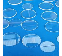 10pcs High Transmittance Transparent Quartz Glass Wafers - U-V Resistant Circular Discs for Fluorescence Detection(10x1mm)