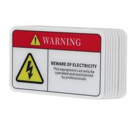 10pcs High Voltage Warning Sticker PVC Industrial Sign for Machinery | Electrical Panel Identification Labels, Warehouse and Factory Use, Hazard Marking, Accident Prevention