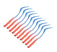 10pcs Highlights Clip In Straight Hairpieces - Rose Gradient Red Individually Wrapped for - Use Easy Styling