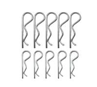 10Pcs Hitch Pin Clip, Zinc Plated Cotter Pins Spring Fastener Assortment Kit Retaining Hairpin for Trailer Hitch Locking Machinery Repairs (4*75mm)