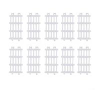 10Pcs HO Scale Model Railway Fence Pasture Panels, PVC Simulation Farm Ranch Scenery Accessories for Train Layout Diorama Decoration(White)