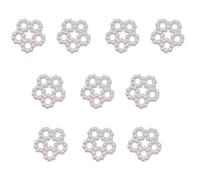 10pcs Hollow Out Pearl Shape Padded Appliques Patches Craft Clothes Sewing Woman Hair Clip Appliques for Dress Pearl Sewing for Costume Dress