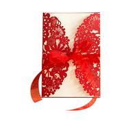 10PCS Hollow Out Wedding Invitations Cards with Envelopes Bowknot For Wedding Bridal Shower Engagement Greeting Card Anniversary Valentine Birthday Gift for Her Mum Wife Lovers (10PCS)