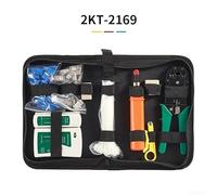 10pcs Home Network Tool Set with Crimping Pliers Stripping and Testing Functions for RJ45 RJ11 Head Wiring LAN Cable Tester Kit