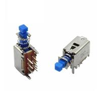 10PCS Horizontal Push-Pull Keys 2 Rows 6Pin Wiring Feet With Ears Button A04 Self-Reset With Lock Push Set-Top Box Power Switch