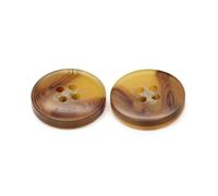 10Pcs Horn Pattern Resin Buttons 15-20mm for Women Coat Blazer Windbreaker,Brown,15mm - 10Pcs