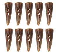 10Pcs Horn Shape Resin Buttons Double Hole Button Fasteners Sewing Accessories for Coat Clothing Garment Decoration Resin Coat Buttons