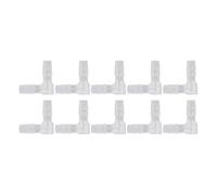 10PCS Hose Barb 90 Degree Elbow L Fitting, Plastic Transparent Equal Barbed Joint Splicer Mender Union Coupler Adapters for Gas Liquid Air Line Tubing Pipe (6mm)
