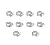 10Pcs Hose Clips 6-12mm Jubilee Clips Adjustable 304 Stainless Steel Hose Clamps Worm Drive Pipes Hose Clamps Clips