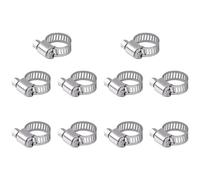 10Pcs Hose Clips 6-12mm Jubilee Clips Adjustable 304 Stainless Steel Hose Clamps Worm Drive Pipes Hose Clamps Clips