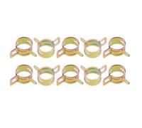 10Pcs Hose Clips, 65Mn Spring Steel Hose Clamps Adjustable Fuel Pipe Clips for Water Pipe Air Drain Tube Vacuum Fastener (M17.5)